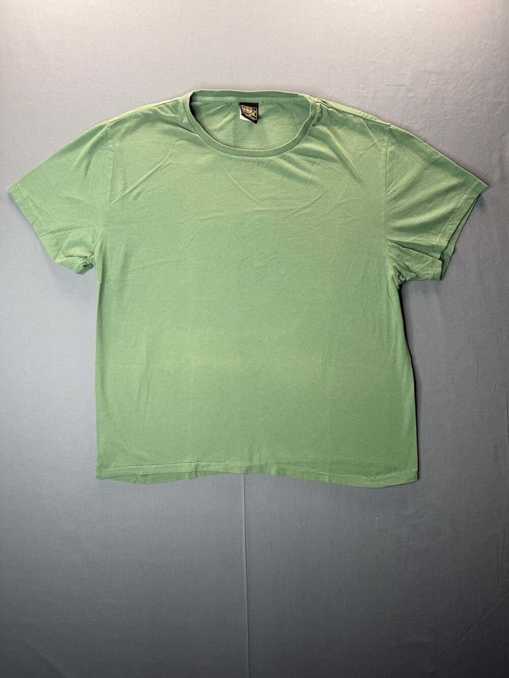 Double RL Ralph Lauren Men Green Solid Short Sleeve T-Shirt XL